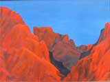 Big Bend painting Window in Red by Copper Love