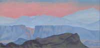 Big Bend art painting by Copper Love Santa Elena Canyon sunset