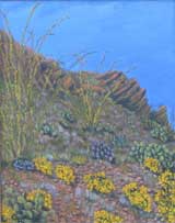 Big Bend painting by Copper Love Yellow Autumn Flowers